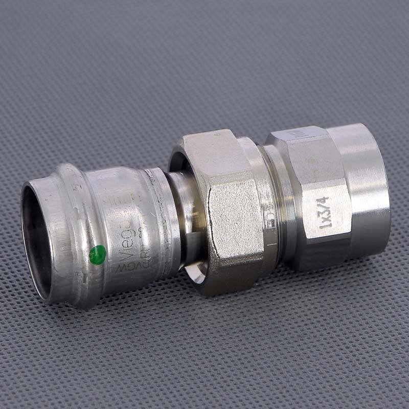 Муфта разъемная Viega Sanpress Inox 28х1 пресс-В с плоским уплотнением 437534