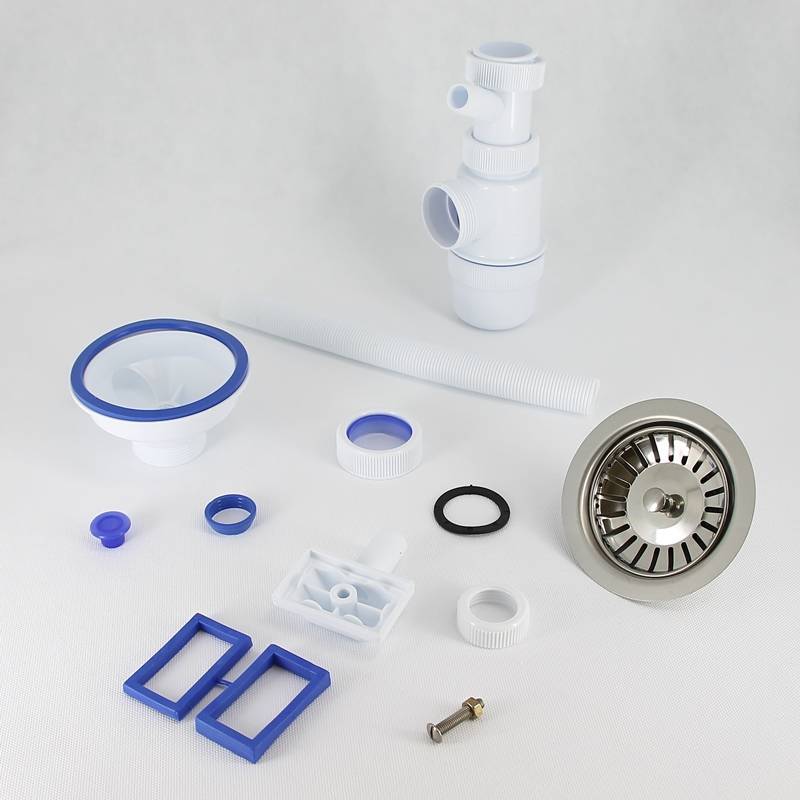 Сифон для мойки Wirquin Элит 1 1/2 х 40 мм чашка 114 мм с отводом и прямоугольным переливом 30986176