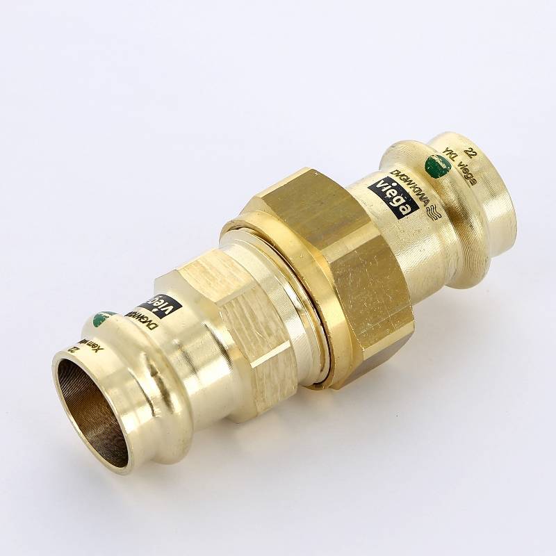 Муфта разъёмная пресс Viega Sanpress бронза 22 мм 126124