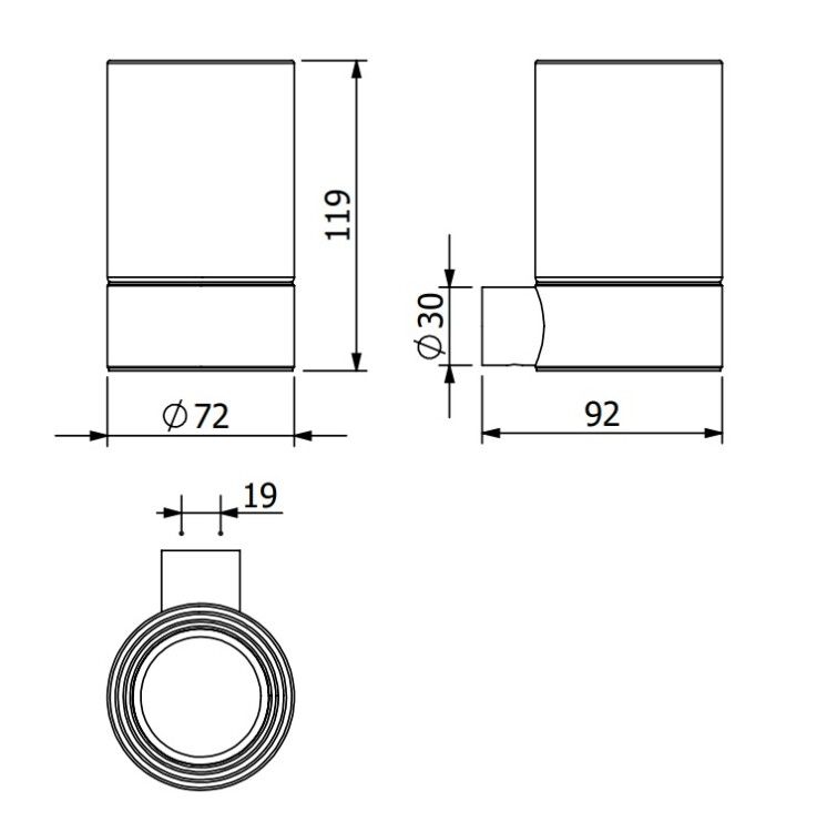 Стакан Kludi VELA R настенный никель брашированный 58975N5