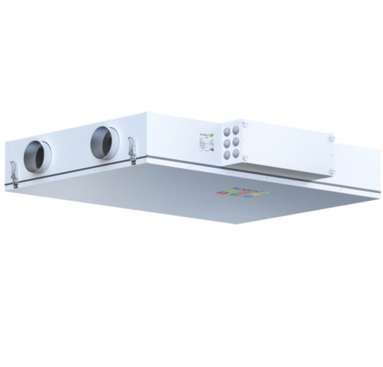 ECO H300EC W Pro, Вентиляционная установка Alasca ECO приточно-вытяжная с энтальпийным пластинчатым рекуператором   смес. узел, заслонки, датчики