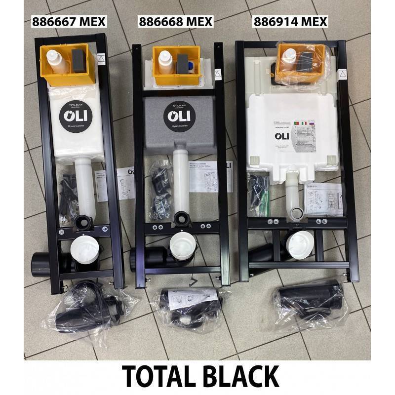 Инсталляция для подвесного унитаза OLI QUADRA LE Sanitarblock 300х1150х180 мм Total Black 886667