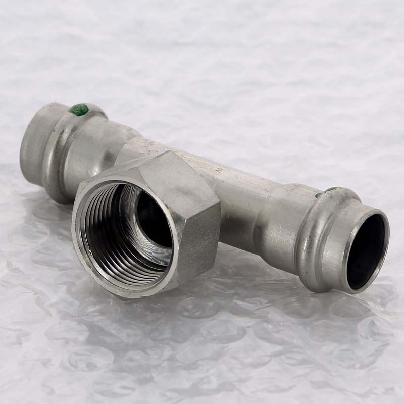 Тройник пресс Sanpress Inox Viega нержавеющая сталь 18х3/4х18 мм ВР 437169