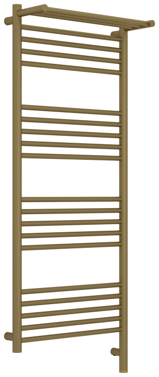 Полотенцесушитель электрический Сунержа Богема 3.1 с 1 полкой 1324х532 мм МЭМ нижнее справа золото матовое 032-6007-1250