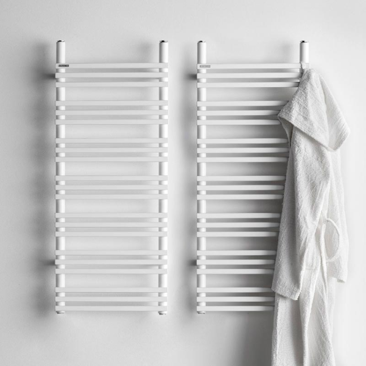 Полотенцесушитель электрический Antrax Rabbit E H20 435x1052 мм с термостатом белый матовый ETRBH20043105BBCOR