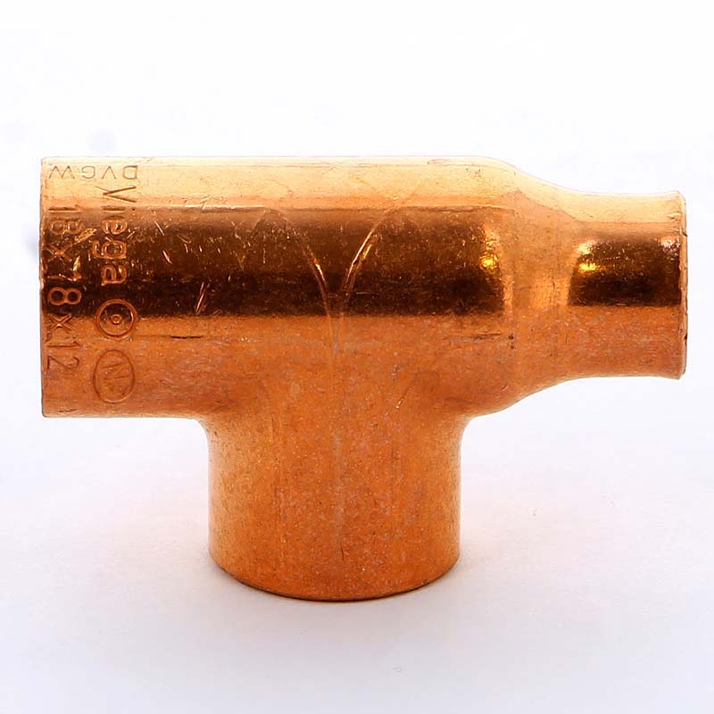 Тройник медный под пайку Viega 18х12х18 мм 114565