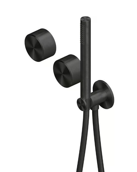 Смеситель для душа Quadrodesign Stereo встраиваемый на 2 потребителя цвет золото светлое 1668ON