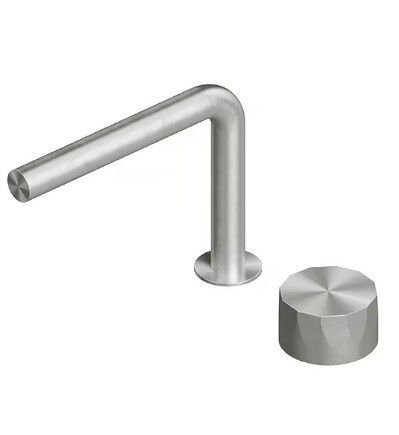 Смеситель для раковины QuadroDesign HB прогрессивный на 2 отверстия сталь брашированная 1531AS