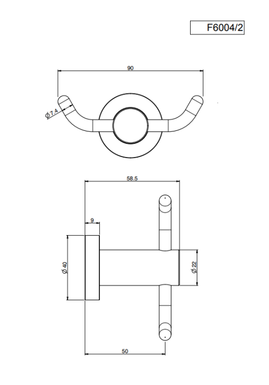 Крючок двойной Fima Carlo Frattini Accessori брашированный никель F60042SN