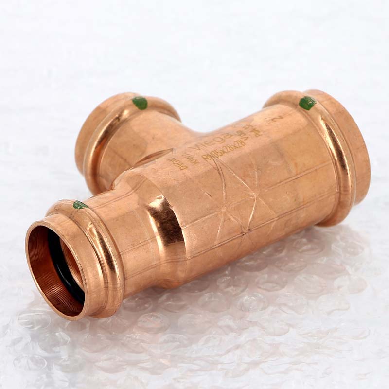 Тройник пресс медный Viega Profipress 35x28x28 мм 324896