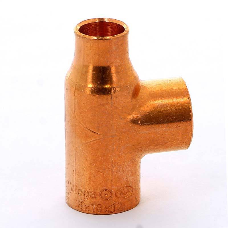 Тройник медный под пайку Viega 18х12х18 мм 114565