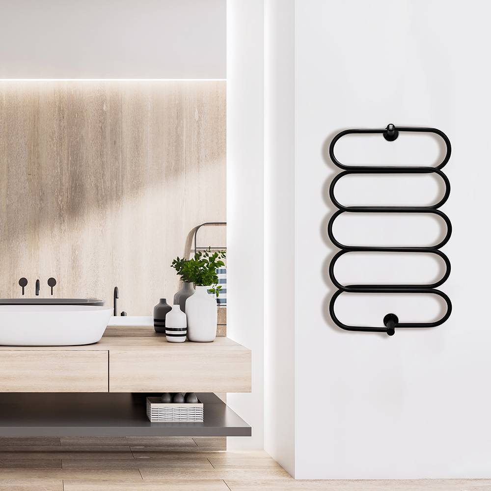 Полотенцесушитель электрический Energy Aura 1000x600 мм EETR0AURA10060R905M RAL 9005