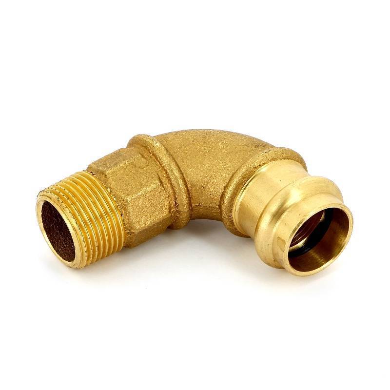 Угольник пресс с наружной резьбой IBP Bänninger B Press 22 x 3/4 бронза P4001G02206000