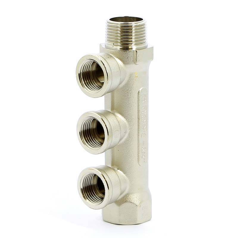 Коллектор никелированный TIEMME 3/4 НВ 3 выхода 1/2 В 36 мм 1910069