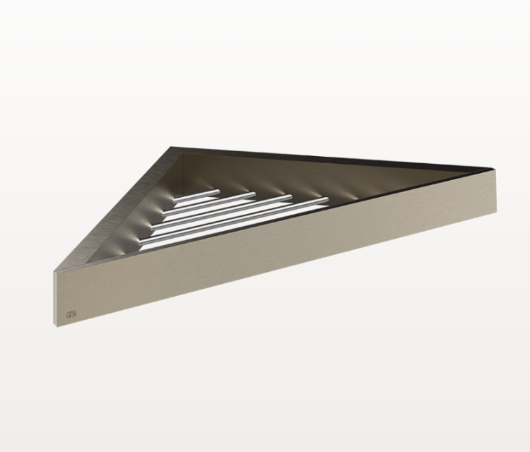 Полка угловая Gessi 353x253x35 мм Finox Brushed Nickel 20861149