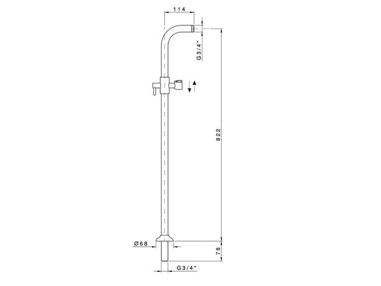 Крепеж для смесителя Nicolazzi Articoli Vari Bright Nickel 5573NL