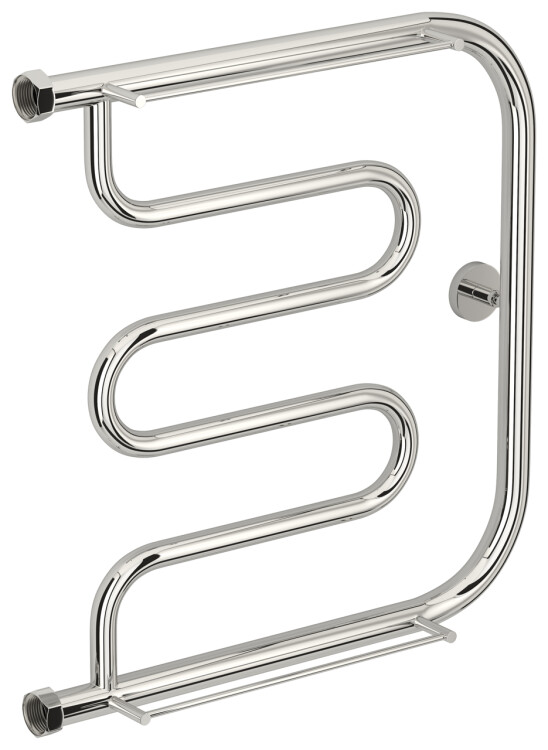 Полотенцесушитель водяной Сунержа Лира с 2 полками 500x500 мм сталь без покрытия 00-4012-5050