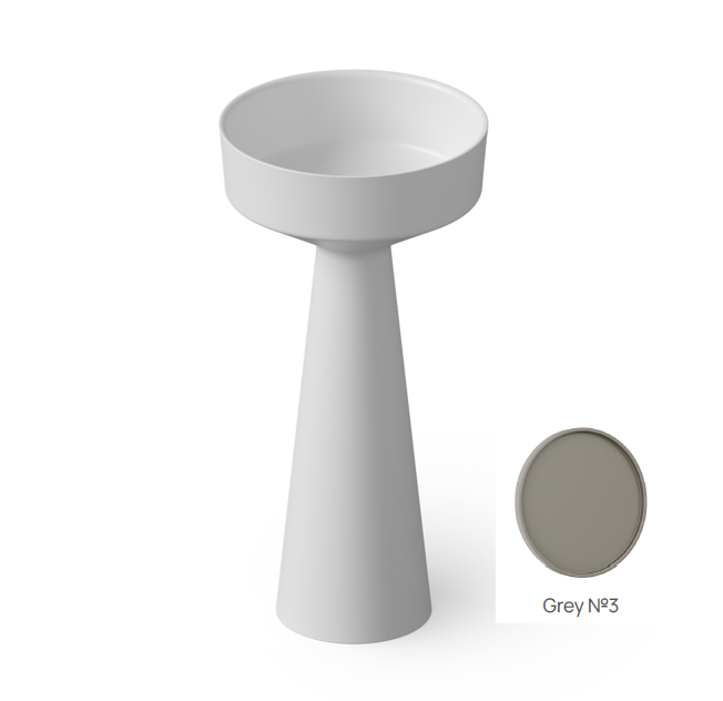 Раковина напольная DEA Design Pedestal Basin 425х425х850 мм Grey Matt DD20184253