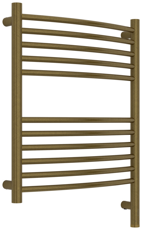 Полотенцесушитель электрический Сунержа Богема 3.1 выгнутая 600x500 мм МЭМ нижнее справа бронза состаренная 05-6003-6050