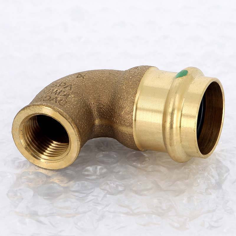 Угол 90° пресс-В бронзовый Viega Sanpress 28х1/2 442033