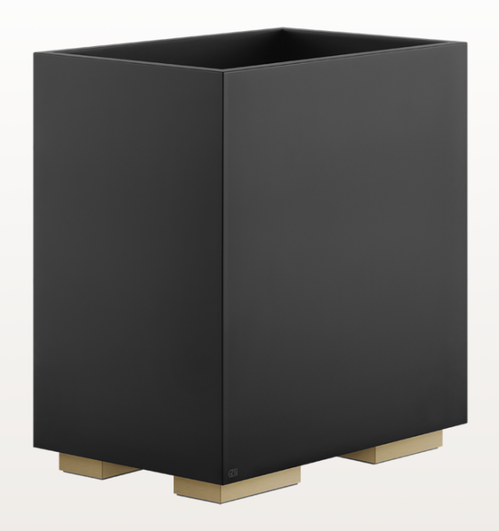 Корзина для бумаг Gessi Rettangolo 250x170x257 мм чёрная Warm Bronze Brushed PVD 20991726
