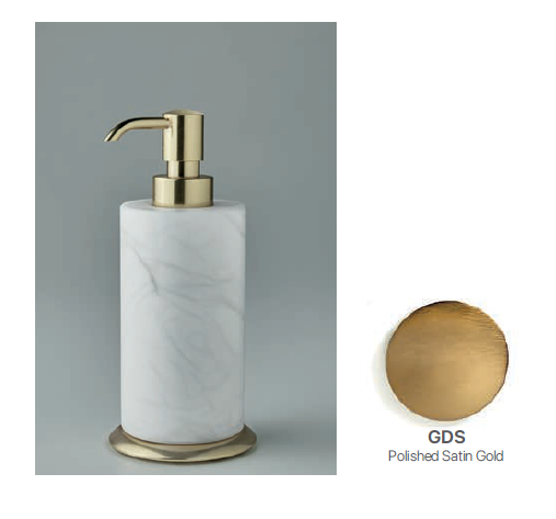 Дозатор для жидкого мыла, 3SC, Baster Round, шгв 80-80-180, цвет дозатора-Gold Pollished Satin