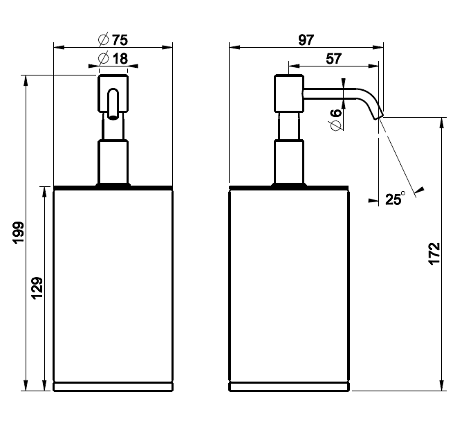 Дозатор для жидкого мыла Gessi VENTI20 настольный цвет Warm Bronze PVD/черный 65438