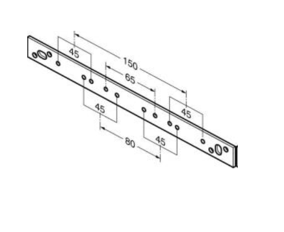 Планка монтажная ELSEN Tin plated Monolit тройная 75 мм EFX013075F