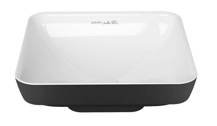 Раковина VitrA Water Jewels 385х385х140 мм без отверстия под смеситель черно-белая 4441B0971747