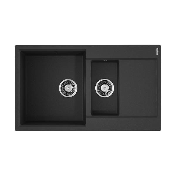 Кухонная мойка Omoikiri Daisen 86-2-BL Artgranit 86x51 см черный 4993477