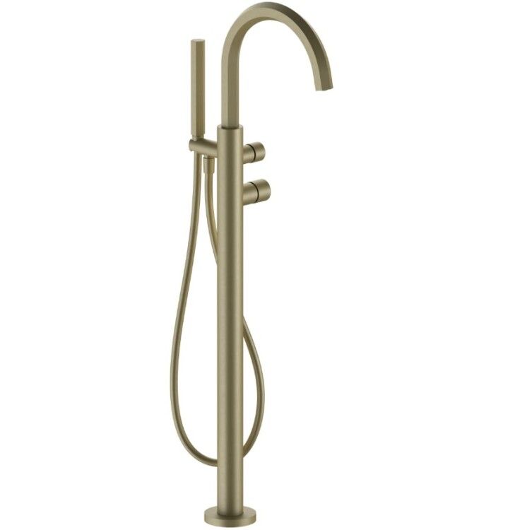 Смеситель для ванны и душа Fantini Venezia напольный цвет Matt British Gold PVD 29P6N080B