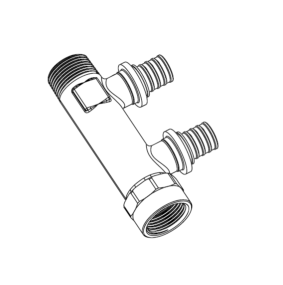 Гребенка распределительная Rehau Rautitan 2 контура 20-R/Rp 3/4 13661301001