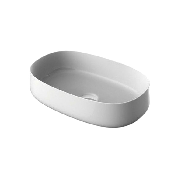 Раковина накладная Artceram Cognac 550x350x145 мм с 1 отверстием Saniglaze Matt White COL0030534