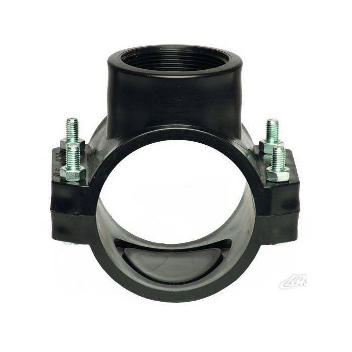 Седловая врезка Unidelta 160х3/4 4 болта для труб ПНД 1026160003