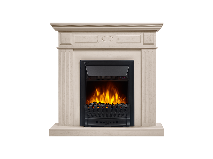 Портал для электрокамина Firelight Bianco Classic шпон беленый дуб НС-1141397