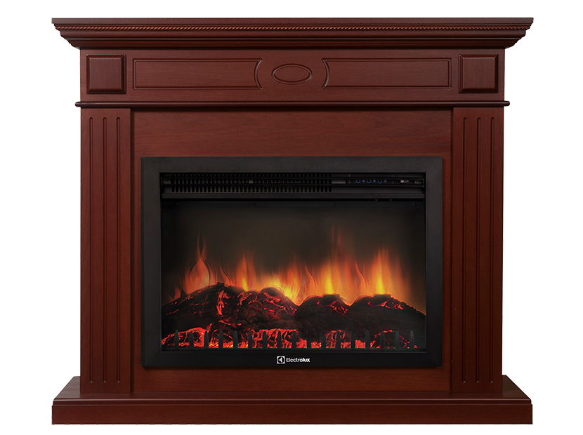 Портал для электрокамина Firelight Bianco 25 шпон красное дерево 1121073