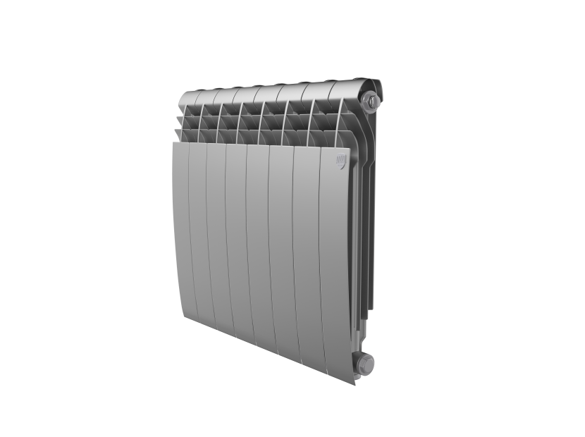 Радиатор алюминиевый Royal Thermo Biliner Alum 500 Silver Satin 8 секций боковое подключение НС-1250258