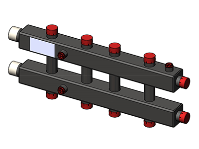 Гидравлический коллектор ZOTA горизонтальный 5 контуров до 70 кВт AGR4932003005