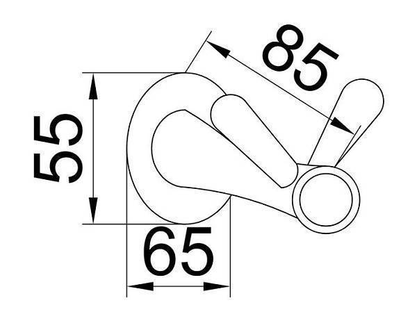 Крючок для ванной двойной подвесной Boheme Chiaro золото 10506
