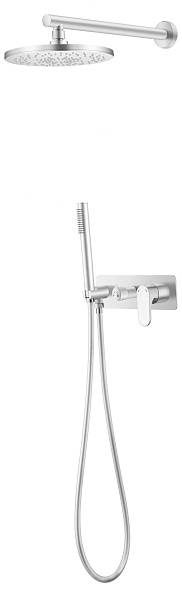 Смеситель встраиваемый для душа с верхним душем Boheme Spectre белый матовый 454-MW