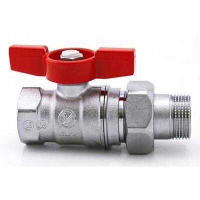 Кран шаровый полнопроходной Giacomini DADO R919 3/4 НР-ВР бабочка R919X005