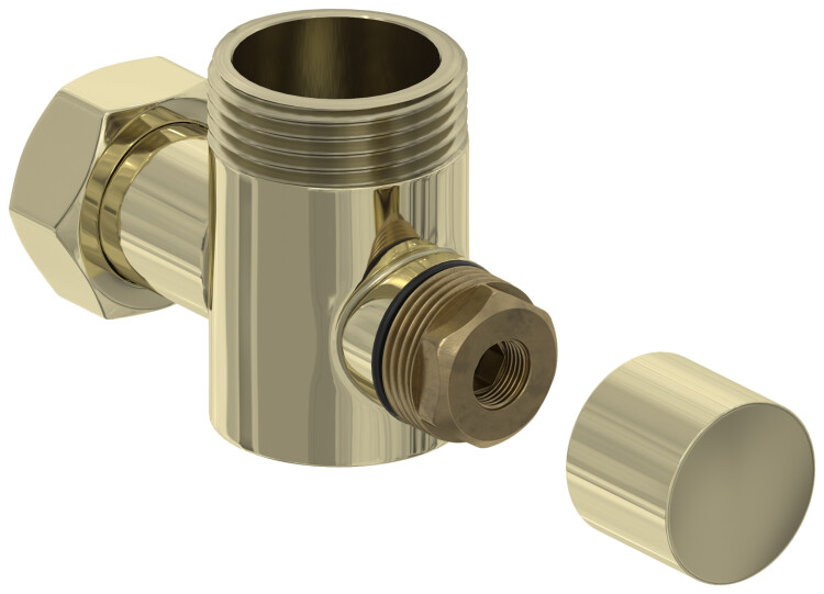 Вентиль угловой Сунержа под шестигранник G 1 x 3/4 шампань 020-1300-0134