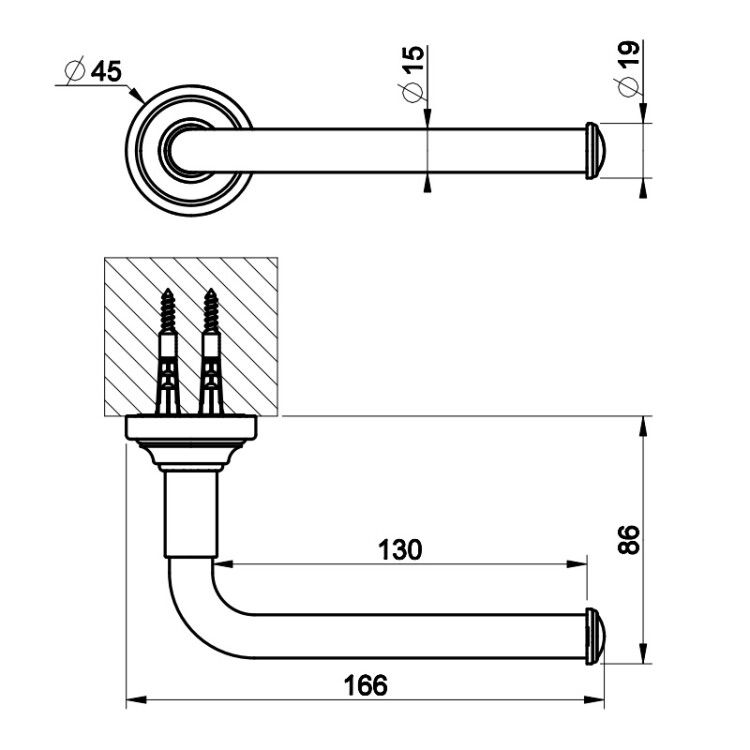Бумагодержатель Gessi VENTI20 без крышки цвет Finox Brushed Nickel 65455149