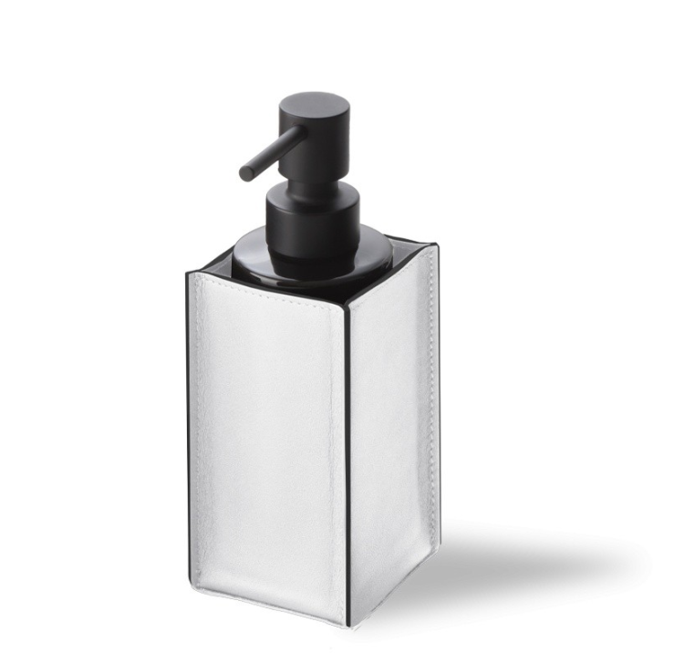 Дозатор для жидкого мыла Decor Walther Nappa настольный снежно-белый / черный матовый 0939050