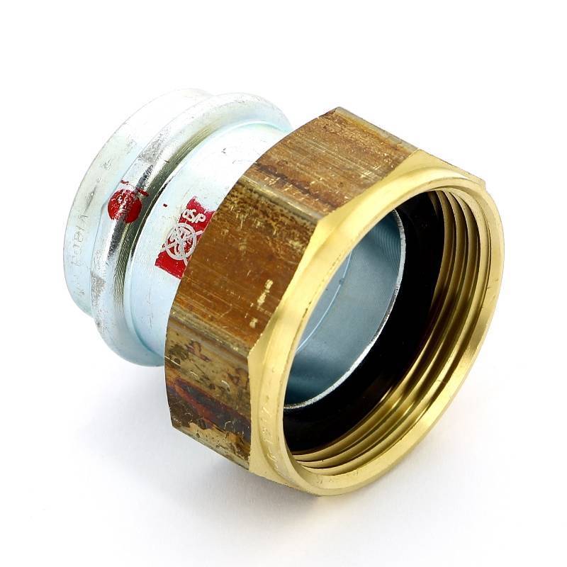 Муфта пресс Viega Prestabo с накидной гайкой 35х1 1/2 оцинкованная сталь 559212