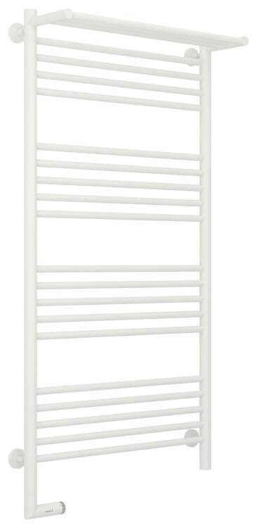 Полотенцесушитель электрический Сунержа Богема 2.0 с 1 полкой 1200x600 мм слева МЭМ белый матовый 3052061260