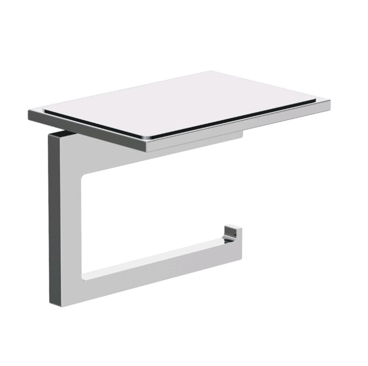 Бумагодержатель Kludi VELA C с полкой без крышки 139х97х109 мм хром 3197105