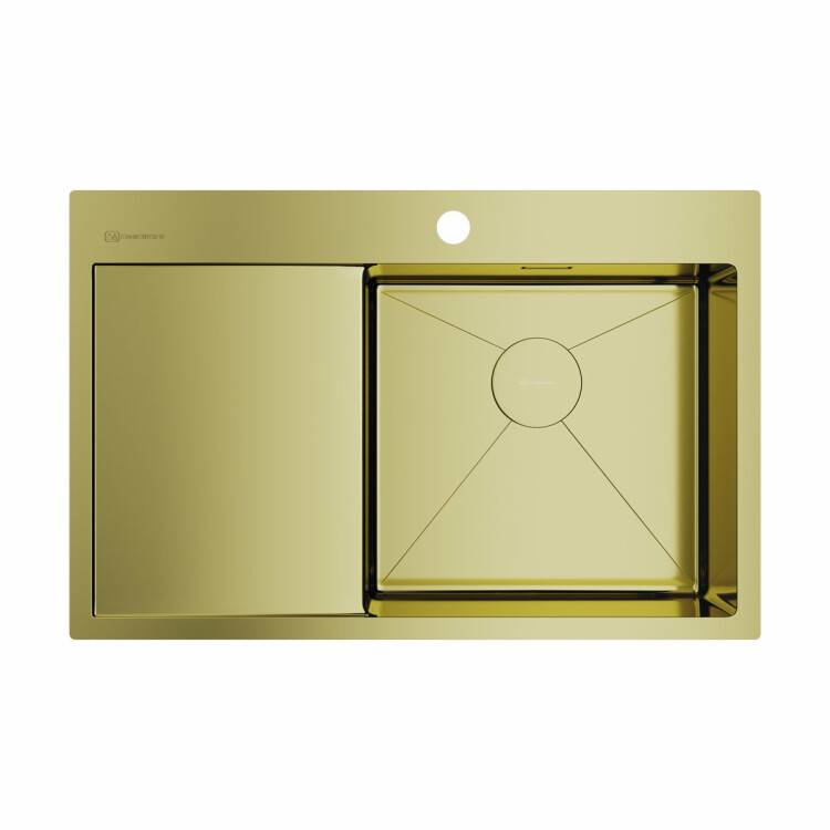 Мойка кухонная OMOIKIRI Akisame 78-R-LG 780x510 мм чаша справа светлое золото 4973086