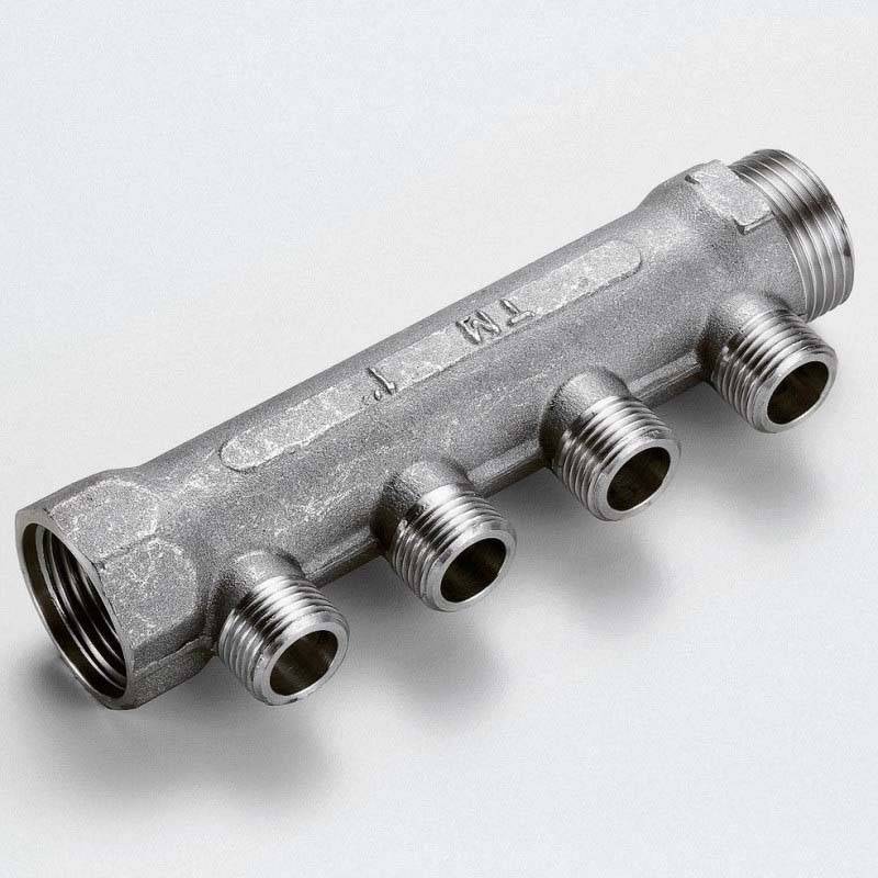 Коллектор никелированный TIEMME 3/4 НВ 4 выхода 1/2 Н 36 мм 1910021