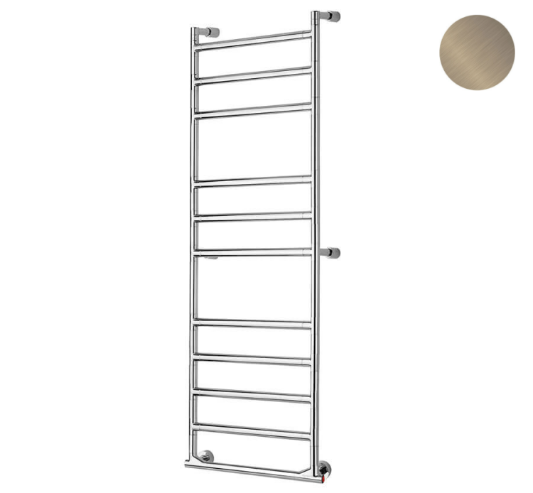 Полотенцесушитель электрический Margaroli Sereno 574/11 530x1304.5 мм с боксом цвет Brushed Nickel 5744711BNB